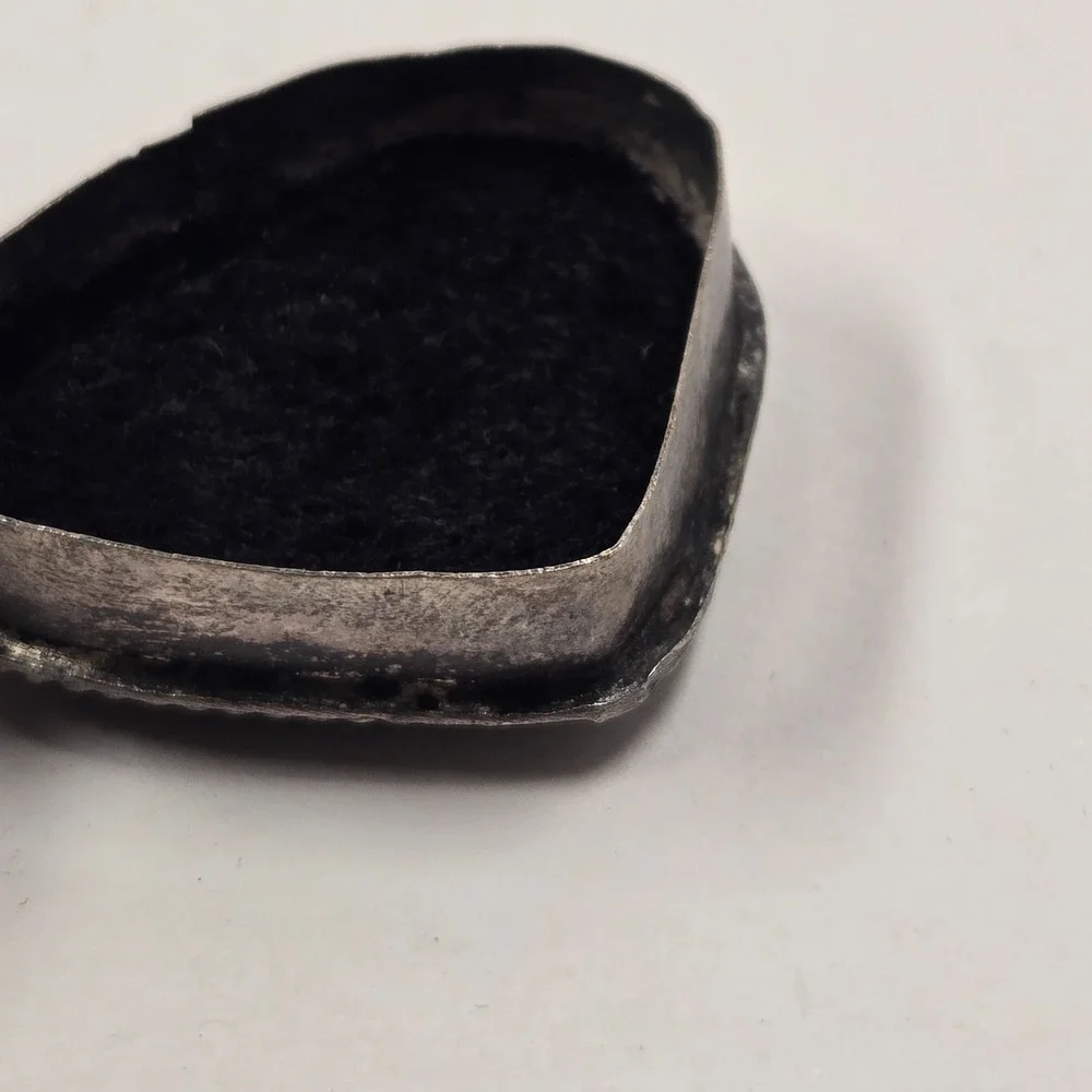 Tiny Vintage Indian Stone Trinket Box Mini Jewelry Ring Box Boho Decor